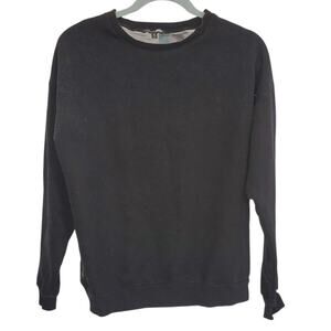 Fashion Nova Black Long Sleeve Sweater Mesh Back Graphic XL